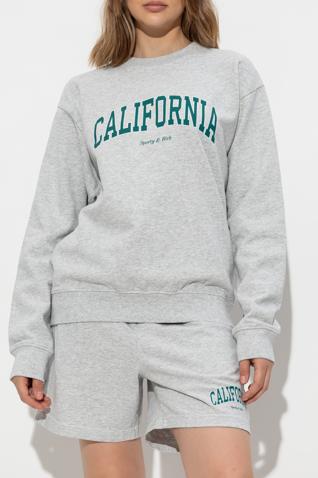 ★Sporty & Rich★ California crewneck heather gray CRAW2310H California Crewneck - Heather Gray/Gold – Sporty & Rich